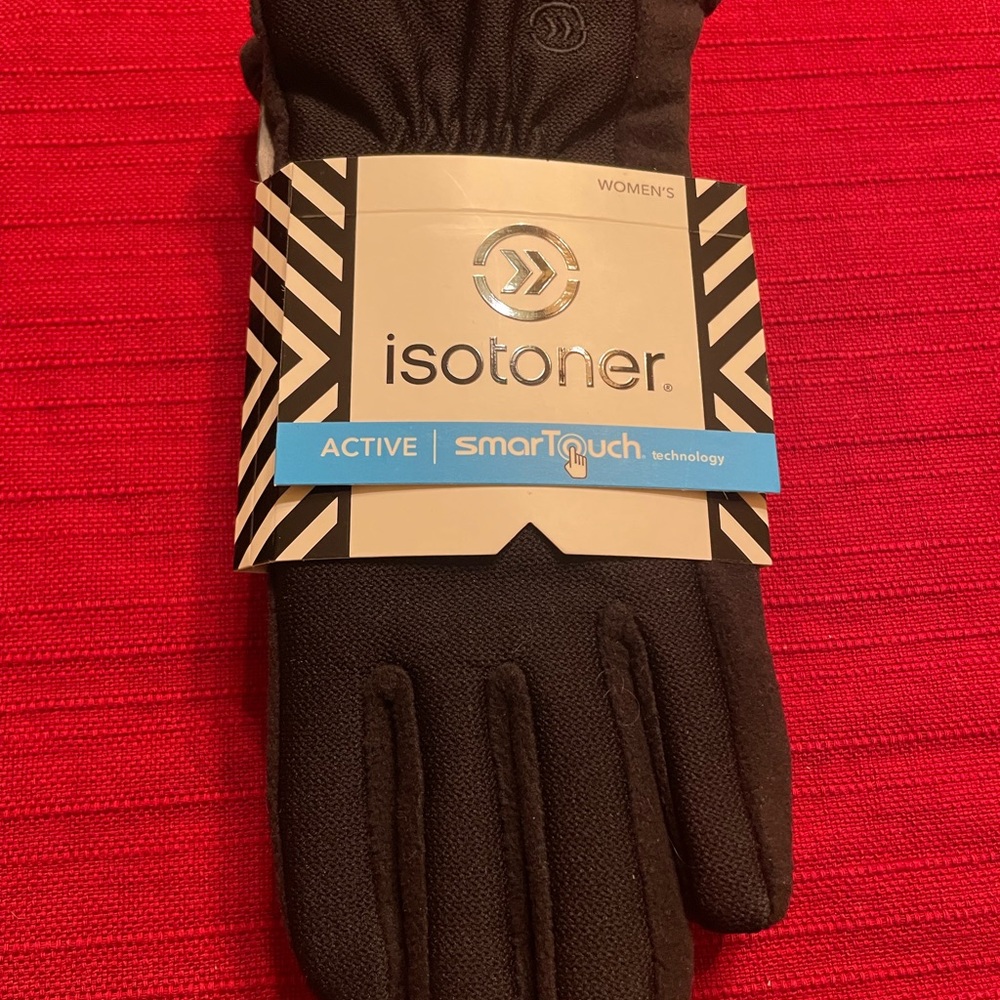 Isotoner Black Women's SmartTouch Gloves
